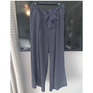 Navy white striped pants